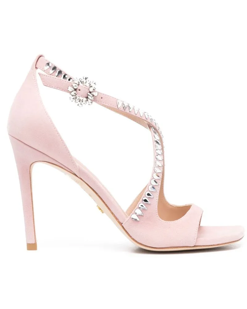Stuart Weitzman Gilda Sandalen mit Kristallen 110mm - Rosa Rosa