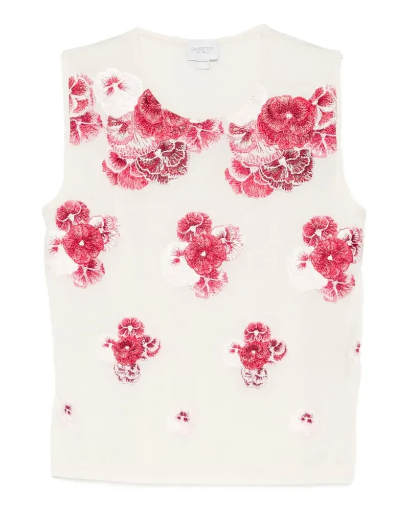 Giambattista Valli floral tank top - Nude Nude