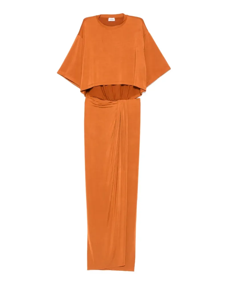 ANDAMANE Drapiertes Anja Kleid mit Cut-Out - Orange Orange