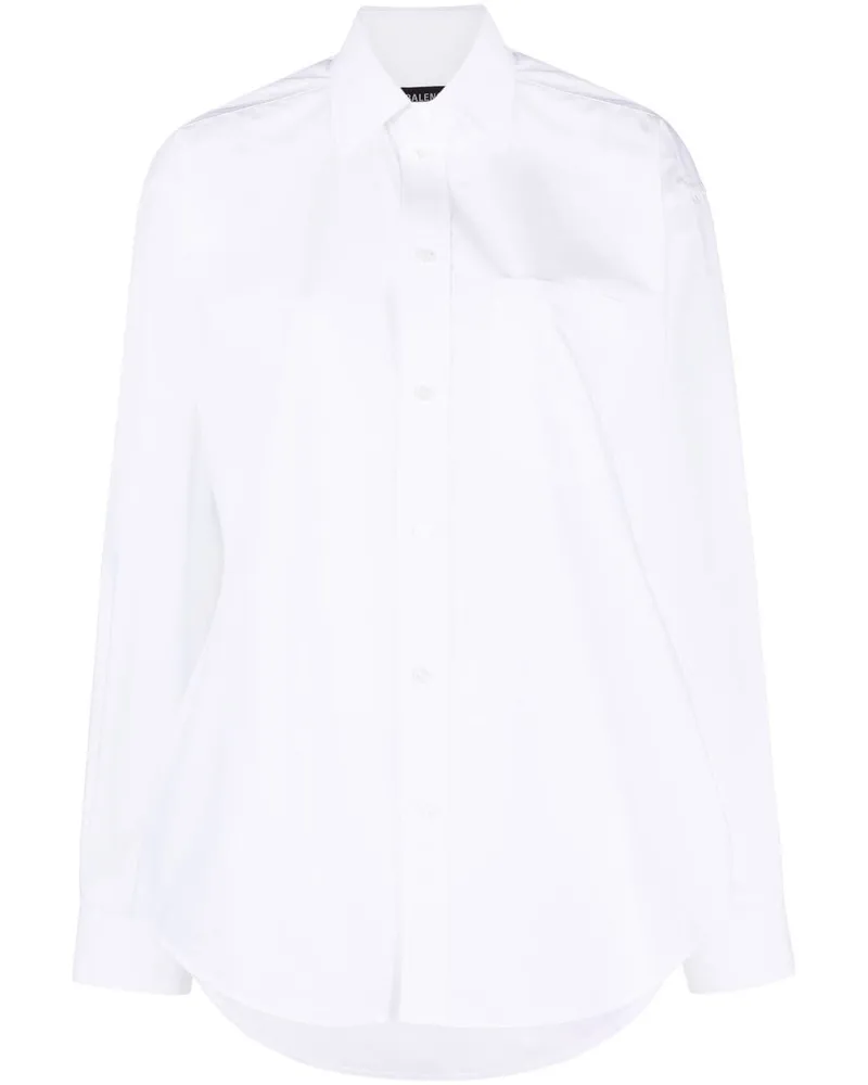 Balenciaga Hemd mit Sanduhr-Form - Weiß Weiß