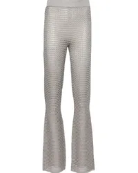 REMAIN Ausgestellte Metallic-Strickhose Grau