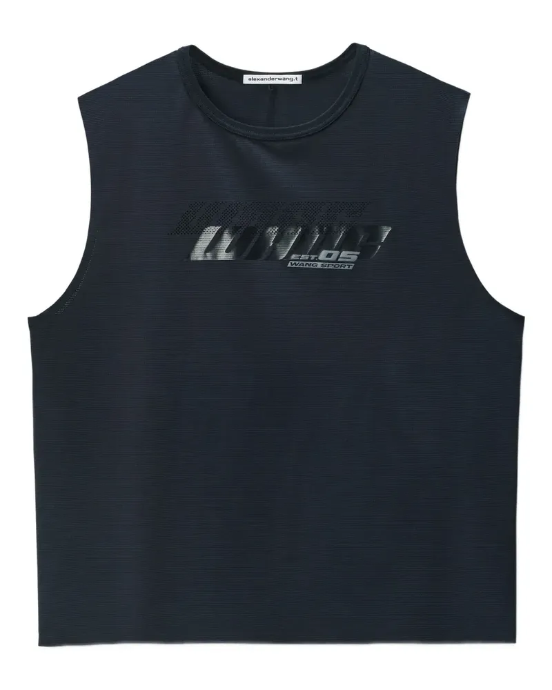 Alexander Wang Weste mit Logo-Print - Schwarz Schwarz