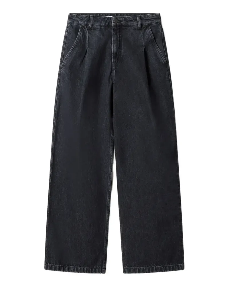Kitsuné pleated wide-leg jeans - Schwarz Schwarz