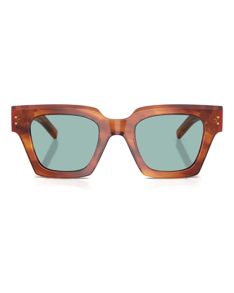 Dolce & Gabbana Sonnenbrille mit eckigem Gestell - Braun Braun