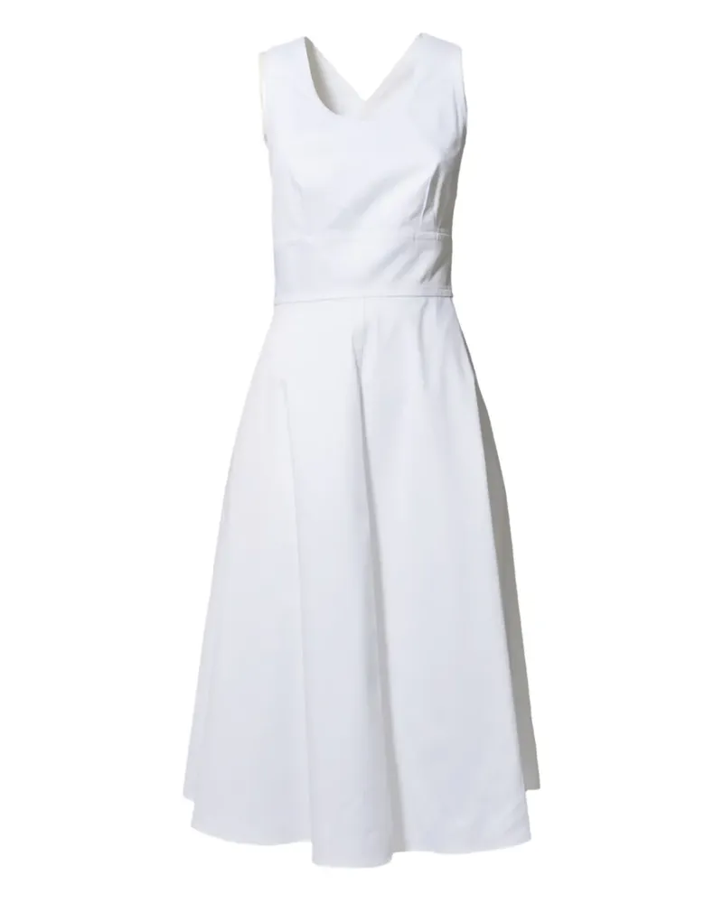 ASPESI Ausgestelltes Trägerkleid - Weiß Weiß