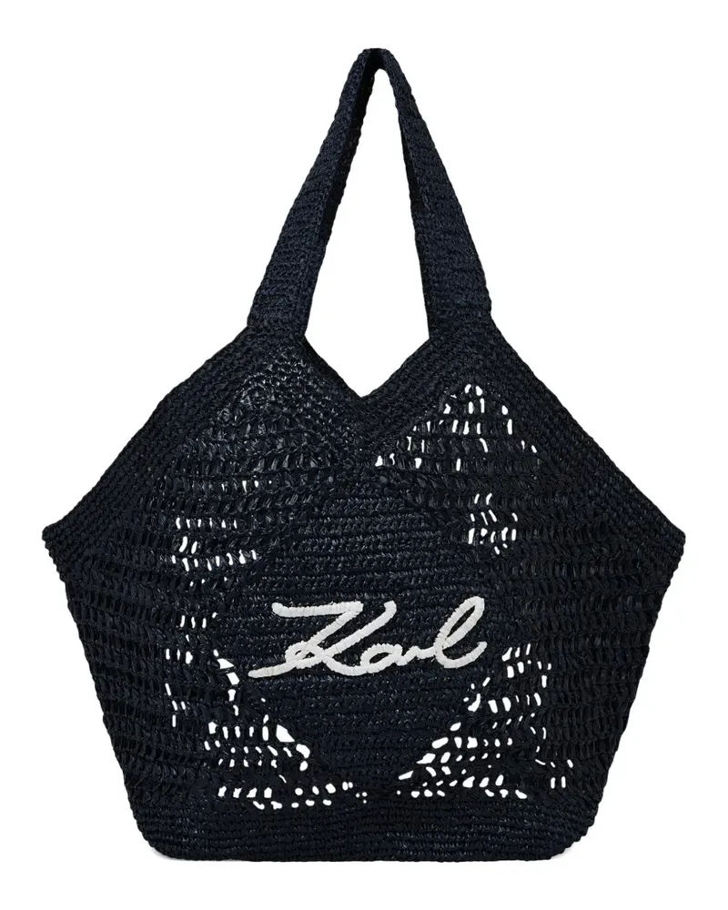 Karl Lagerfeld Große Signature Strandtasche - Blau Blau