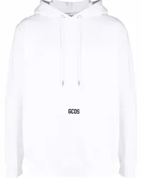 GCDS Hoodie mit Logo-Print Weiß