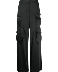 OFF-WHITE Cargohose aus Satin Schwarz