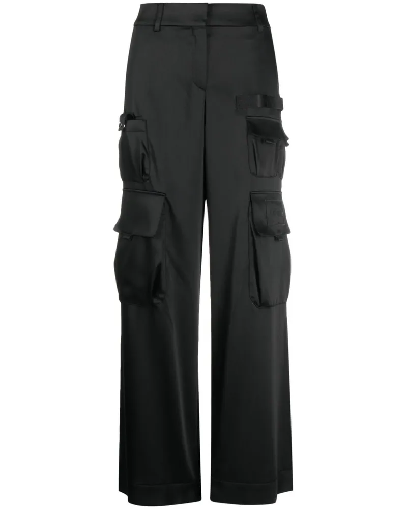 OFF-WHITE Cargohose aus Satin - Schwarz Schwarz