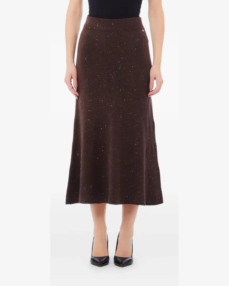 Liu Jo A-line midi skirt - Braun Braun