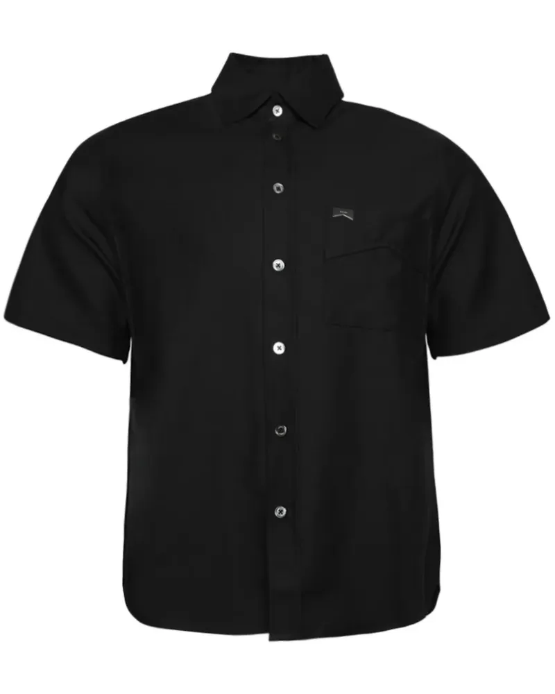 RHUDE Kurzärmeliges Hemd aus Leinen - Schwarz Schwarz