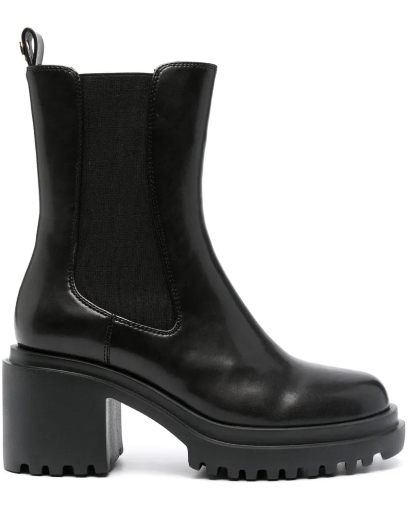 Twin-Set Stiefeletten aus Leder 85mm Schwarz