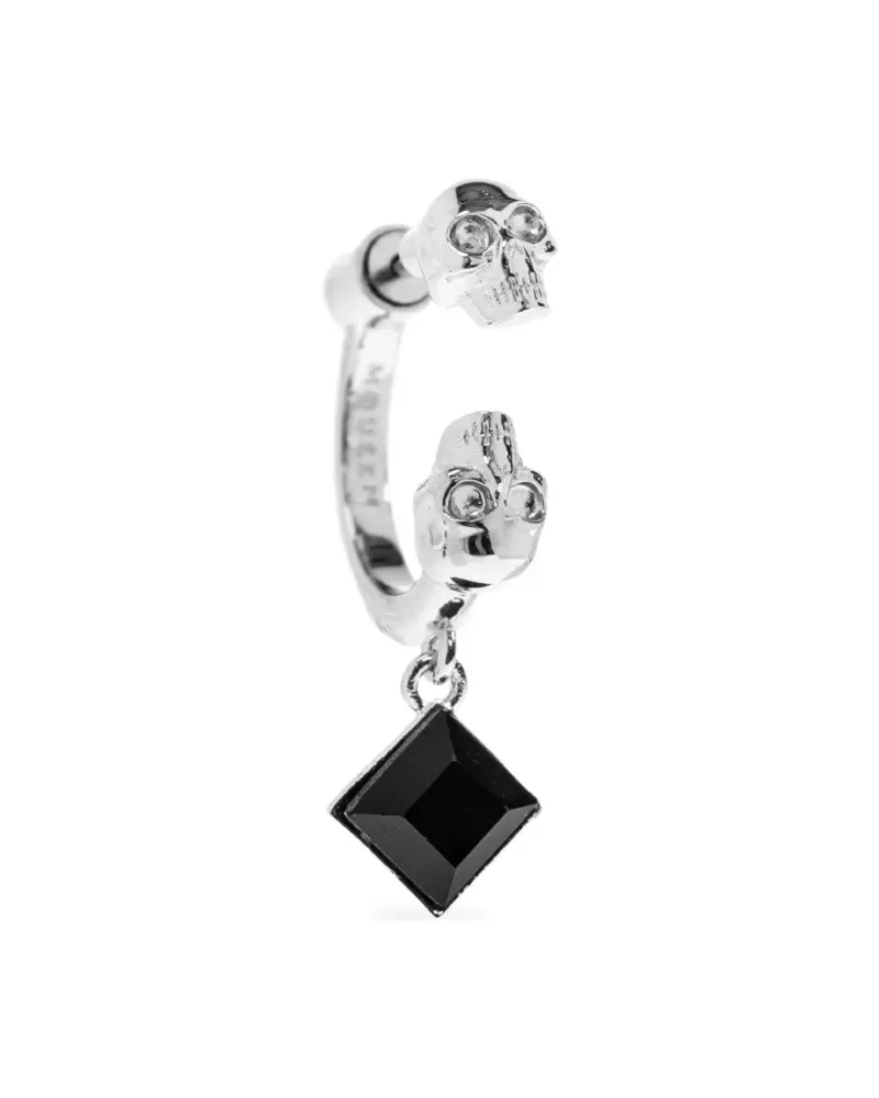 Alexander McQueen skull charm earring - Silber Silber