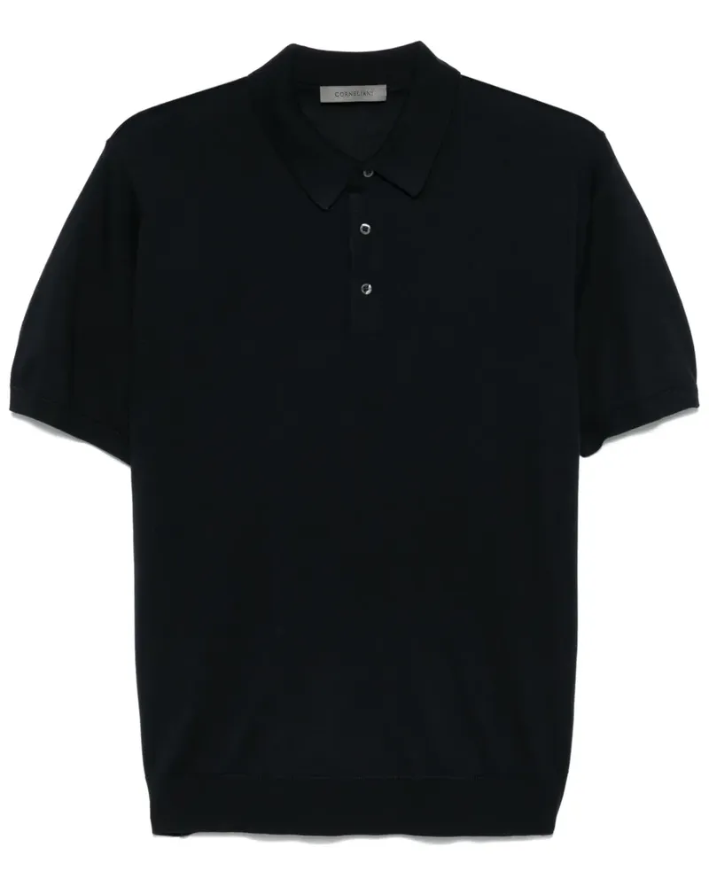 Corneliani Poloshirt aus Seide - Blau Blau