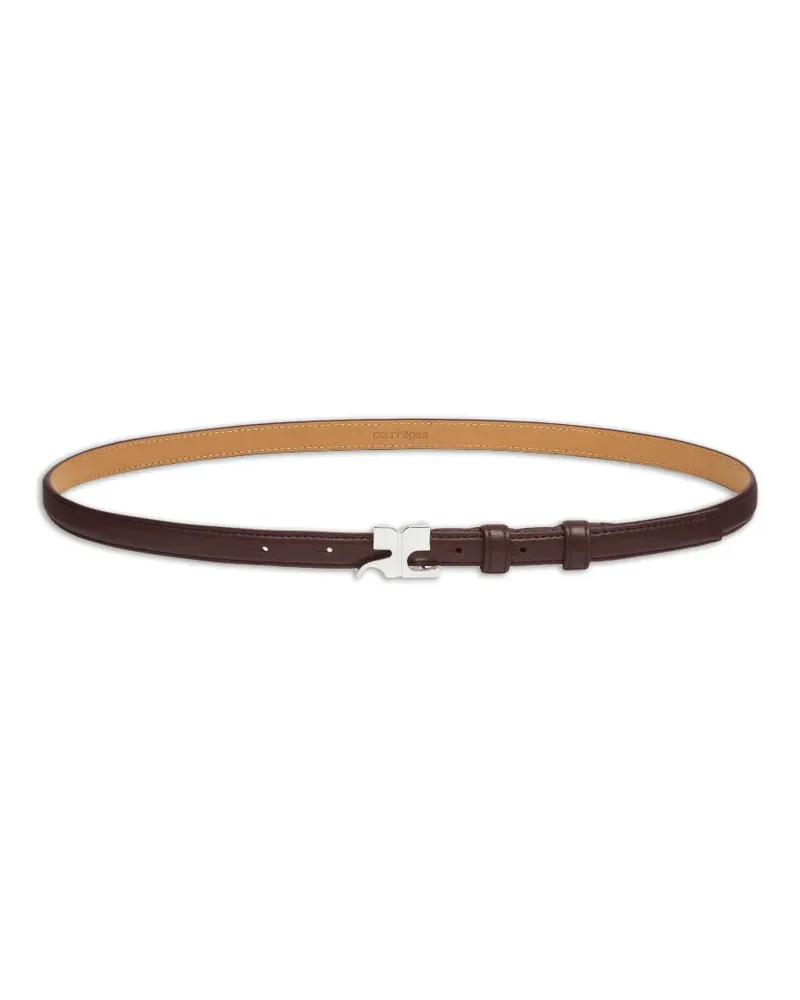 Courrèges AC logo-plaque belt - Braun Braun