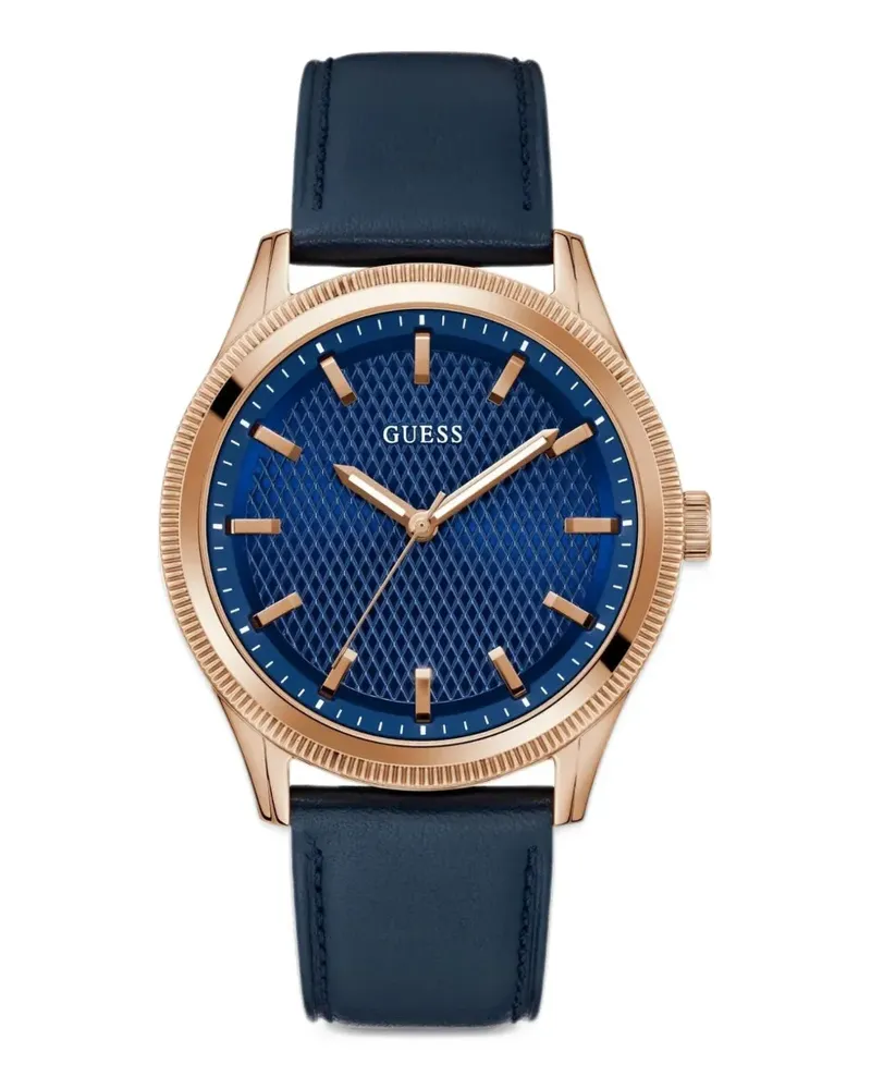 Guess textured-dial 44mm watch - Blau Blau
