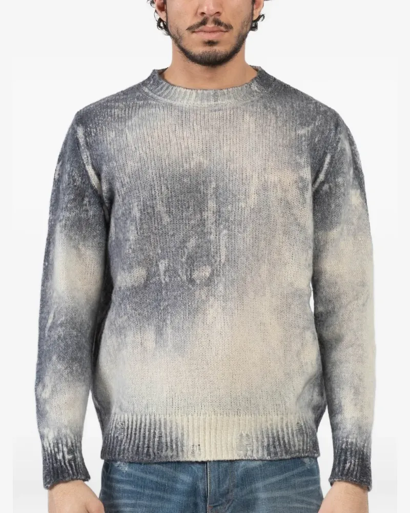 Avant Toi ombre-effect crew-neck sweater - Grau Grau