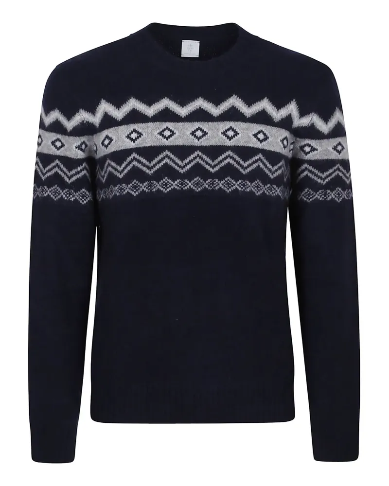 Eleventy Pullover mit Rundhalsausschnitt - Blau Blau