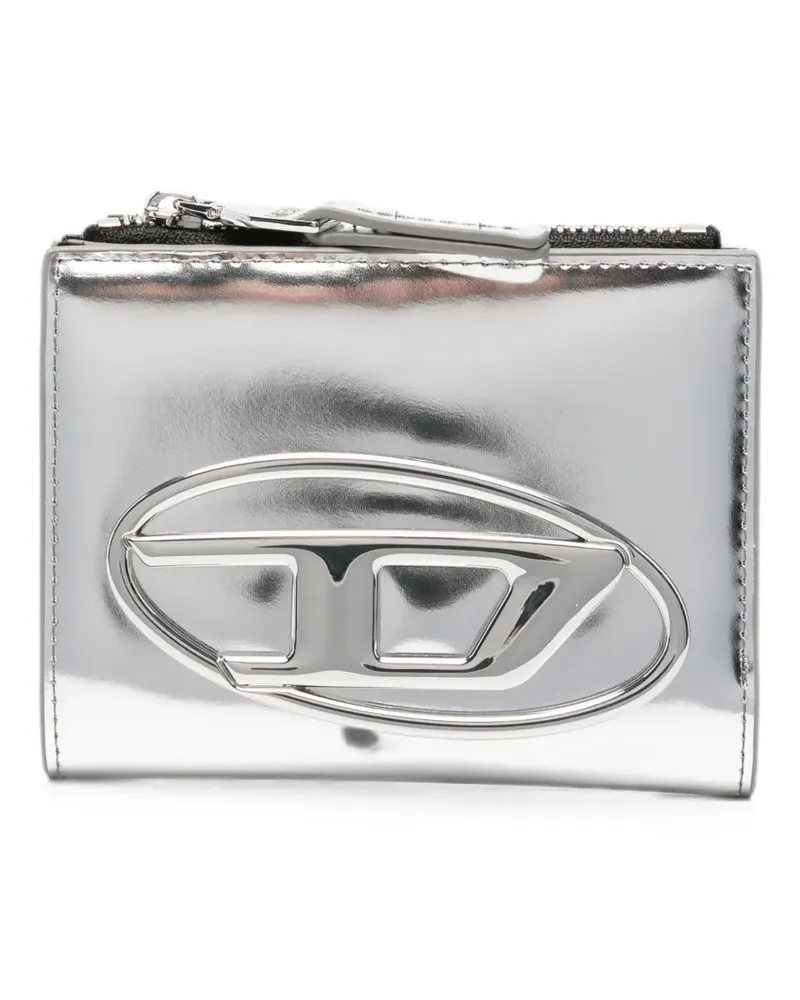 Diesel Oval D leather wallet - Grau Grau