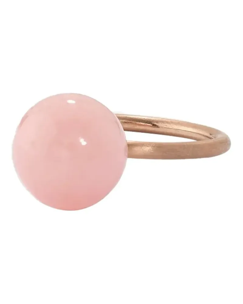 Irene Neuwirth Mittelgroßer 18kt Gumball Rotgoldring mit Opal - Rosa Rosa