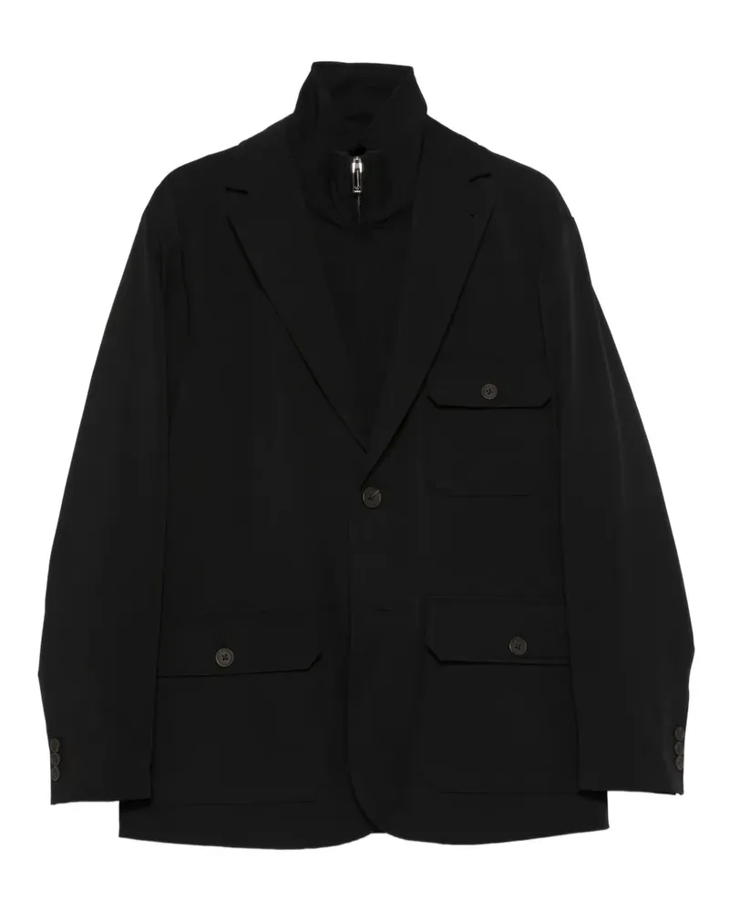 Emporio Armani Einreihiges Sakko - Schwarz Schwarz