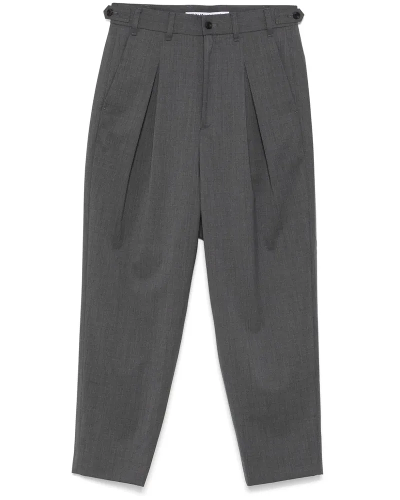 White Mountaineering Weite Hose mit zwei Biesen - Grau Grau