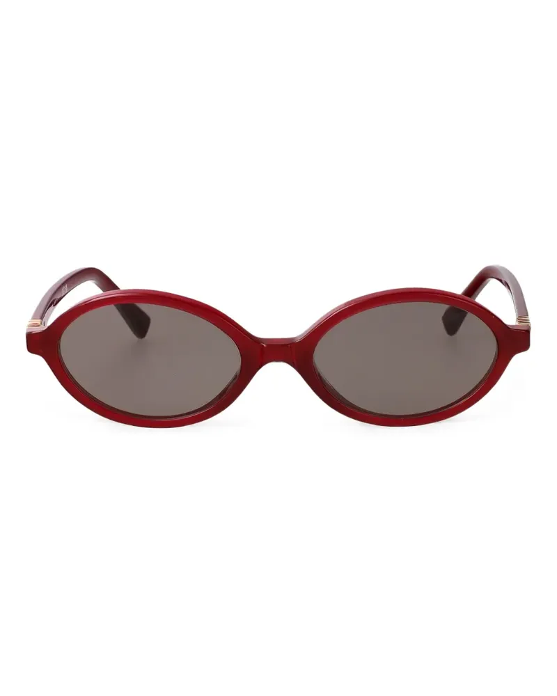Miu Miu Sonnenbrille mit ovalem Gestell - Rot Rot