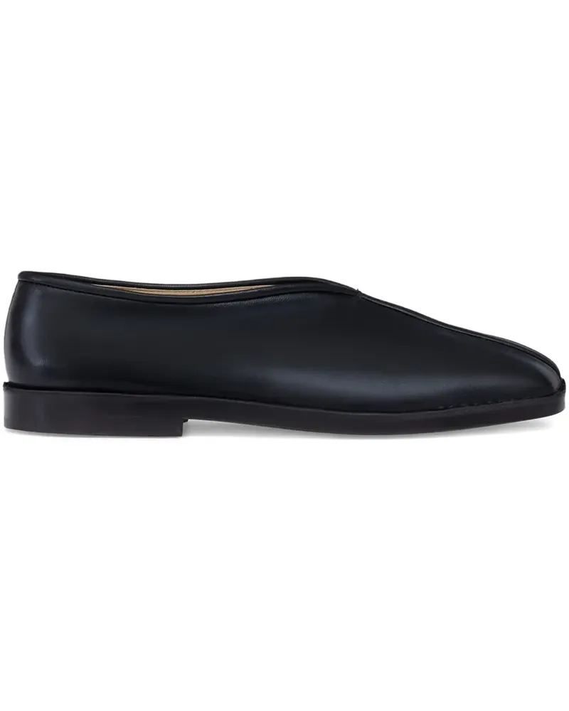 Christophe Lemaire Loafer mit eckiger Kappe - Schwarz Schwarz