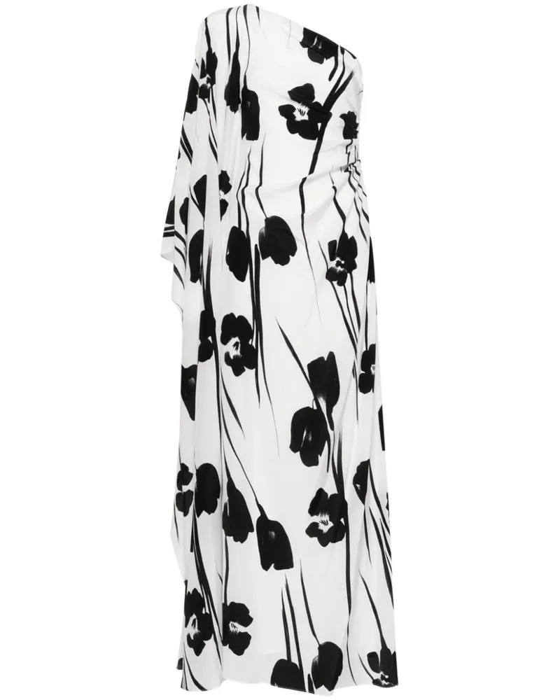 Max Mara Jonny Maxikleid aus Satin - Weiß Weiß