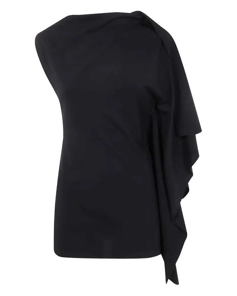 SPORTMAX Drapiertes One-Shoulder-Top - Schwarz Schwarz