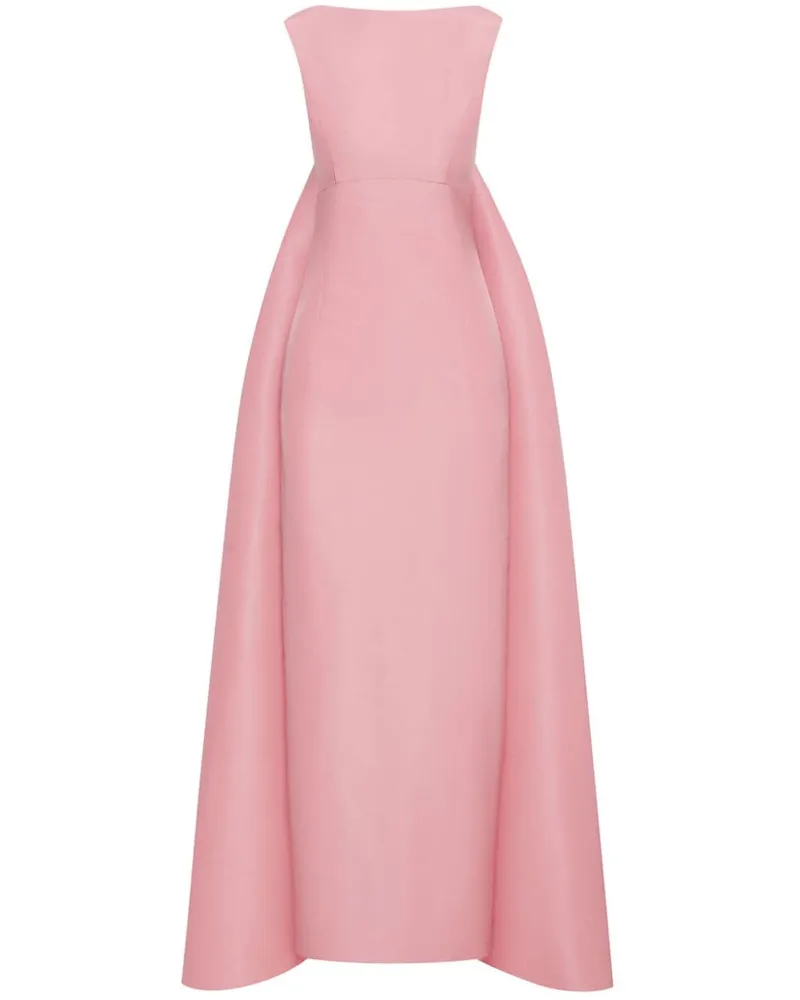 Oscar de la Renta Drapiertes Abendkleid Rosa