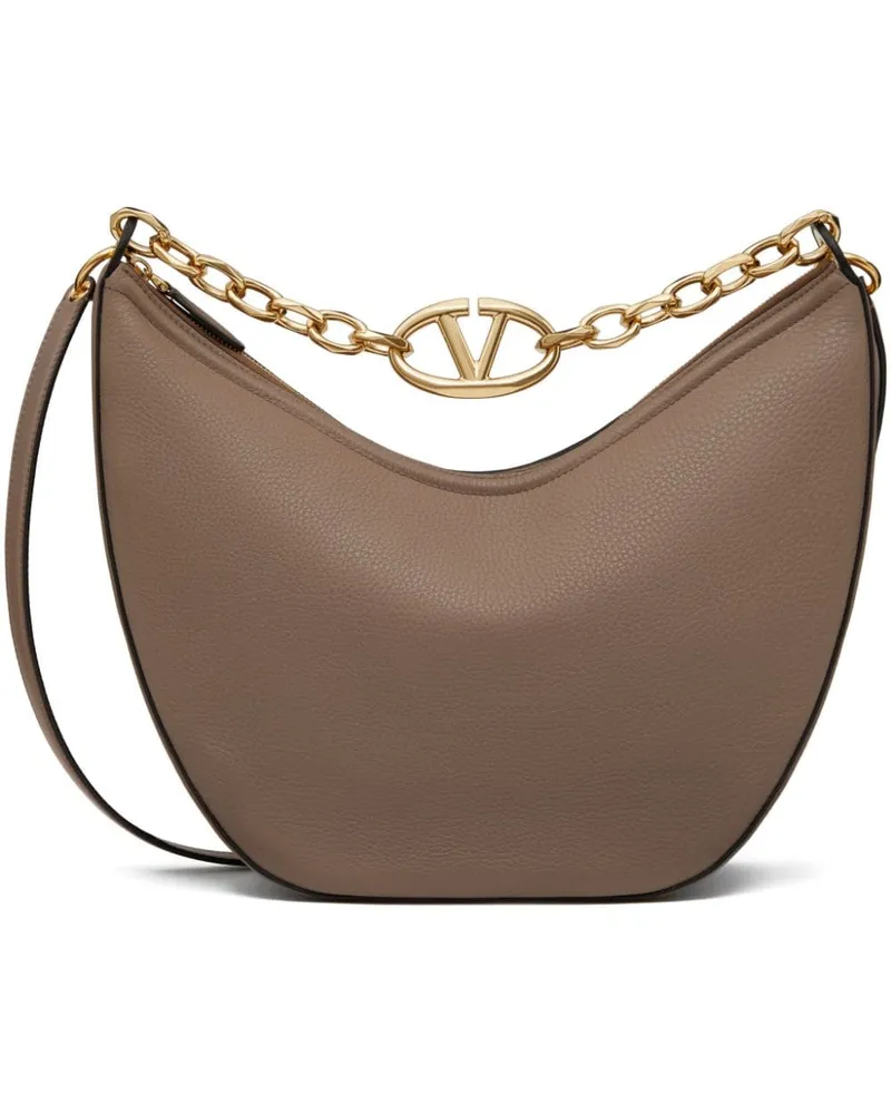 Valentino Garavani Mittelgroße VLogo Moon Schultertasche - Braun Braun
