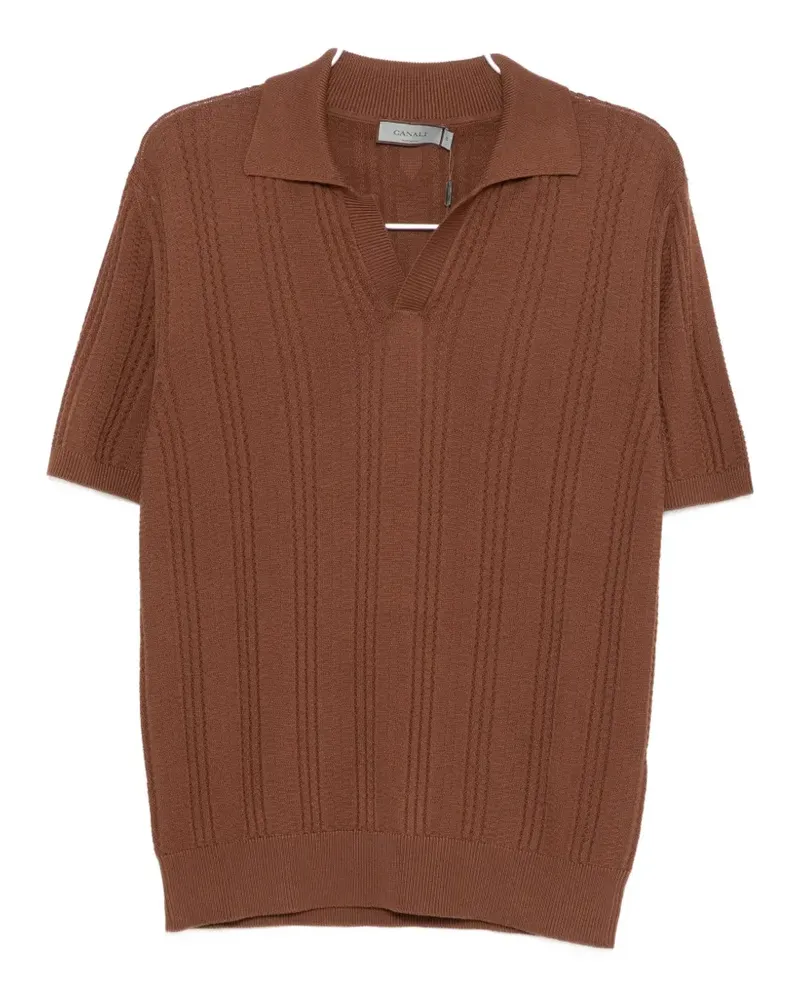 Canali textured top - Braun Braun