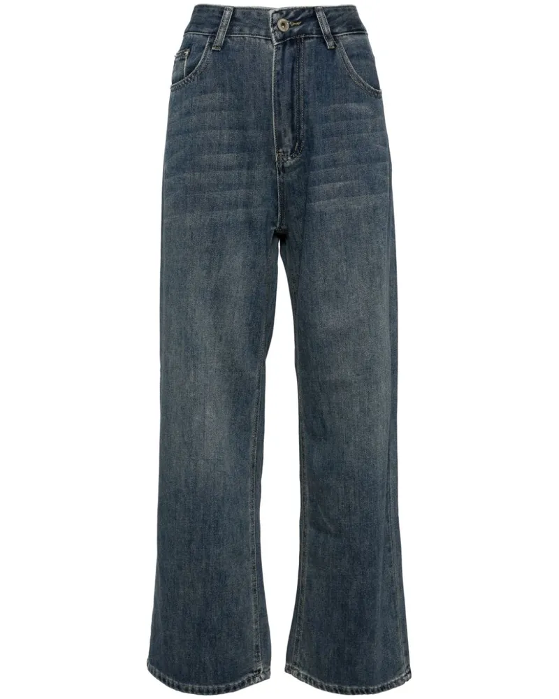Ground Zero Jeans mit Fransensaum - Blau Blau
