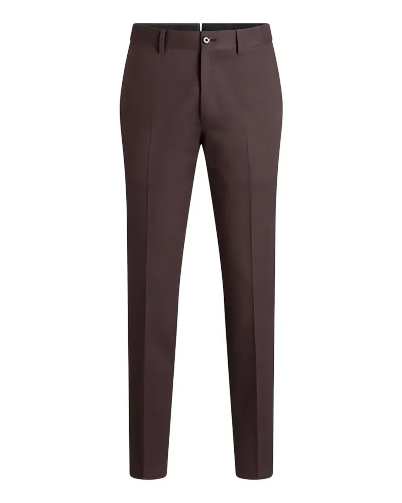 HUGO BOSS Schmale Hose aus Baumwolle, Kaschmir und Stretch - Braun Braun