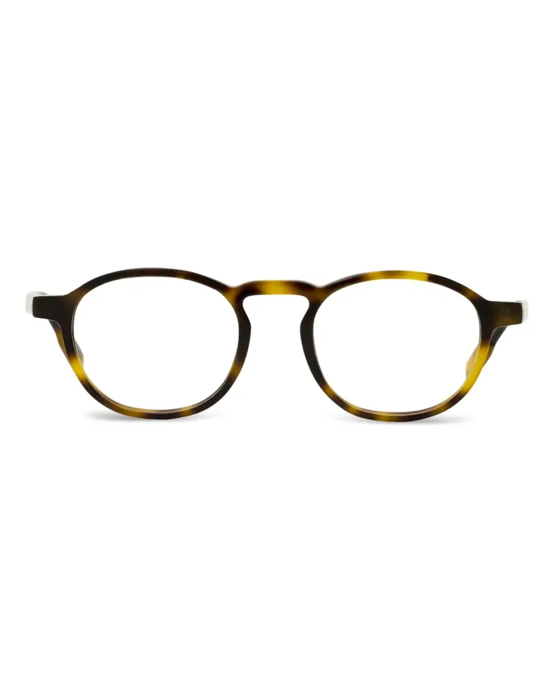 Ermenegildo Zegna Runde 5144 Brille mit Schlüssellochsteg - Braun Braun