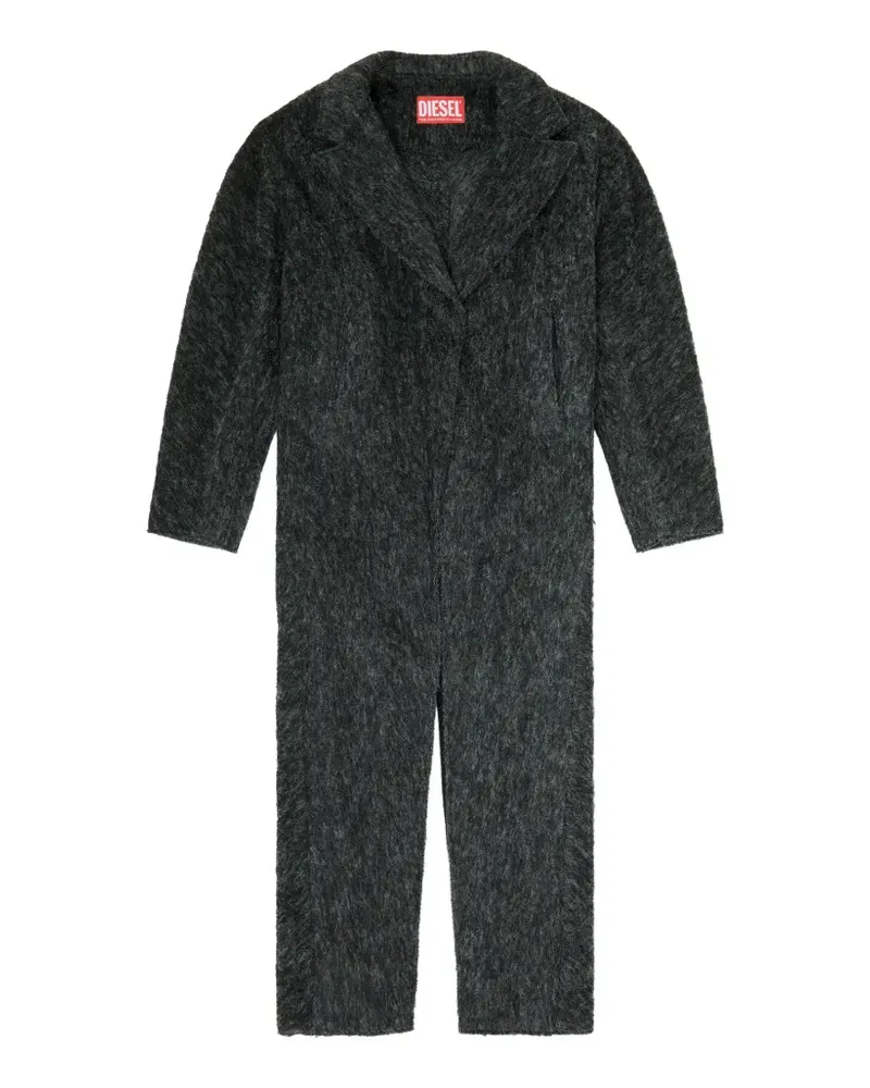 Diesel long coat in wool and alpaca blend - Grau Grau