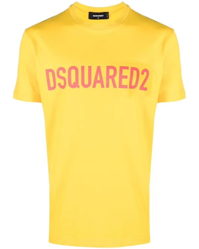 Dsquared2 T-Shirt mit Logo-Print - Gelb Gelb