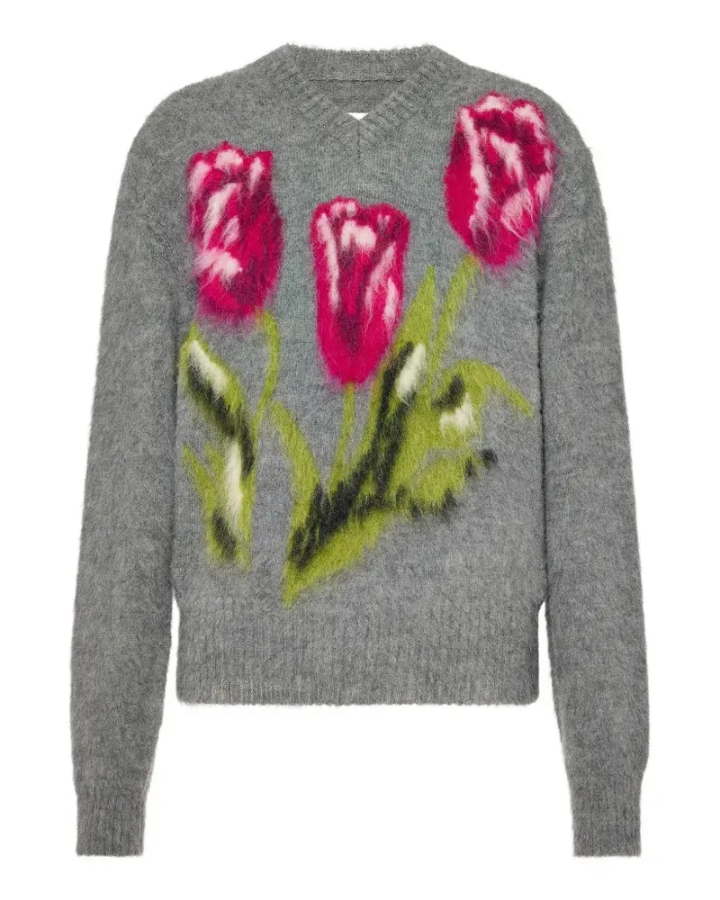 Maison Margiela Pullover mit V-Ausschnitt - Grau Grau
