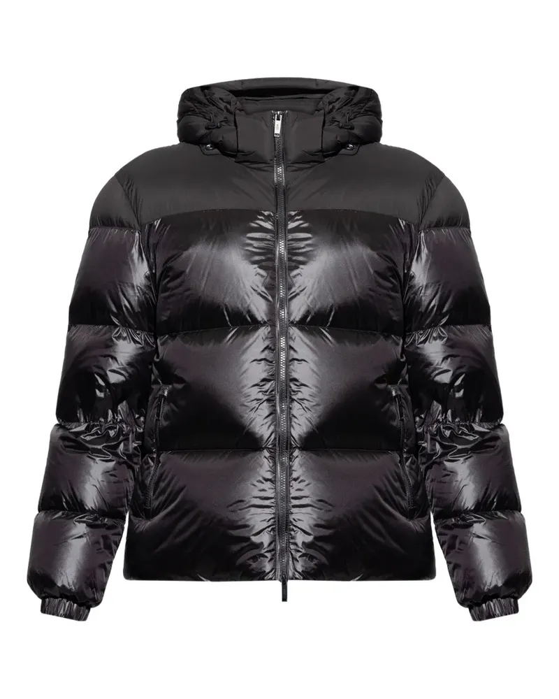 ADD Gefütterte Jacke mit Logo-Patch - Schwarz Schwarz