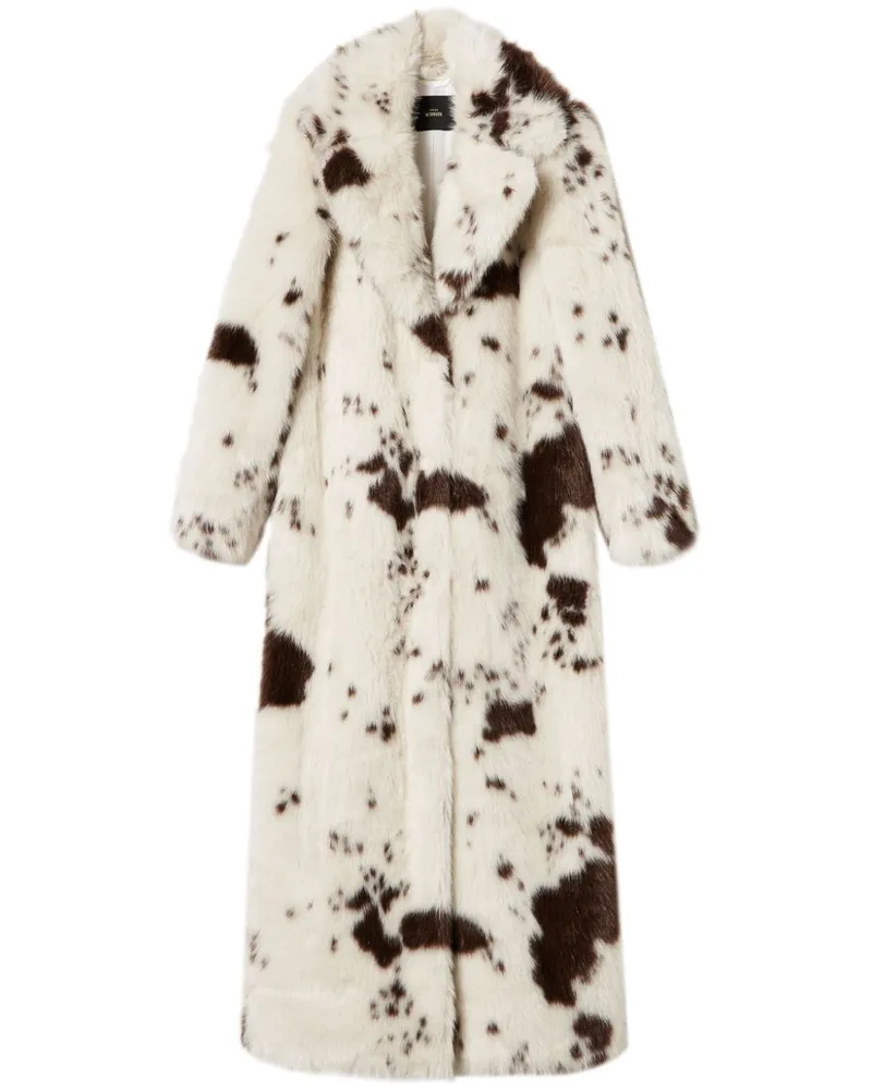 Twin-Set Einreihiger Mantel - Weiß Weiß