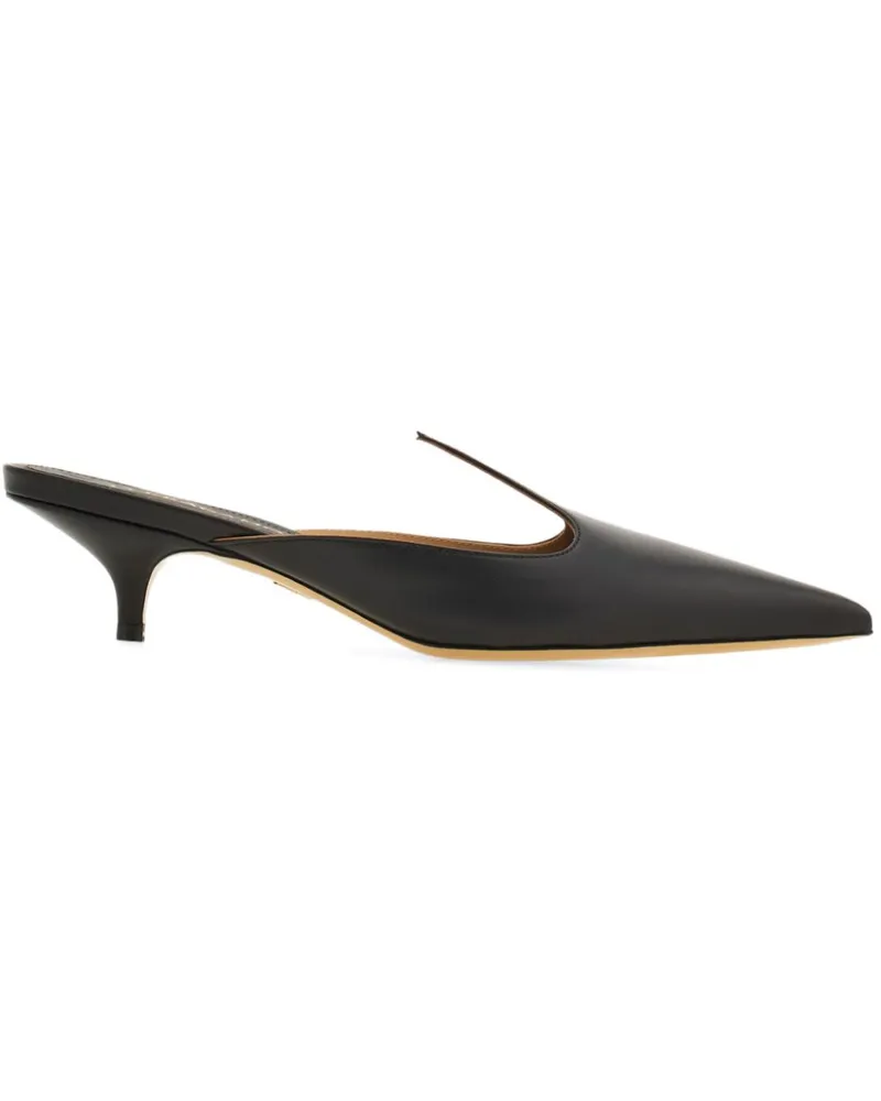 Ferragamo Mules aus Leder 40mm - Schwarz Schwarz