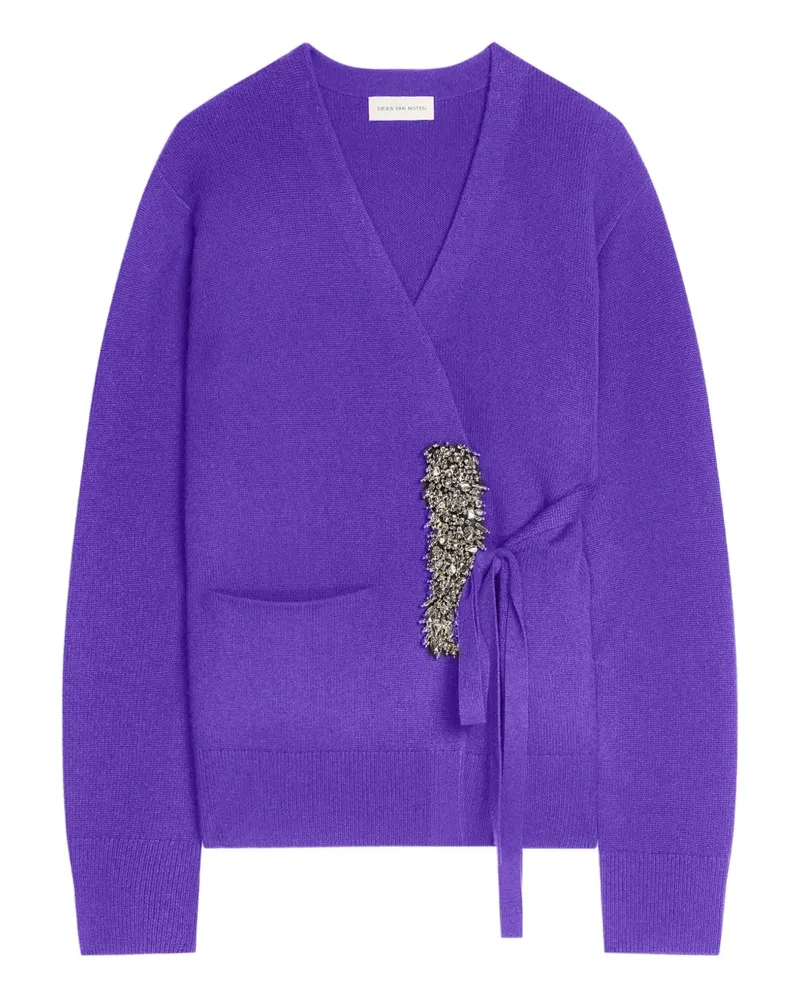 Dries van Noten Wickelcardigan aus Kaschmir - Violett Violett