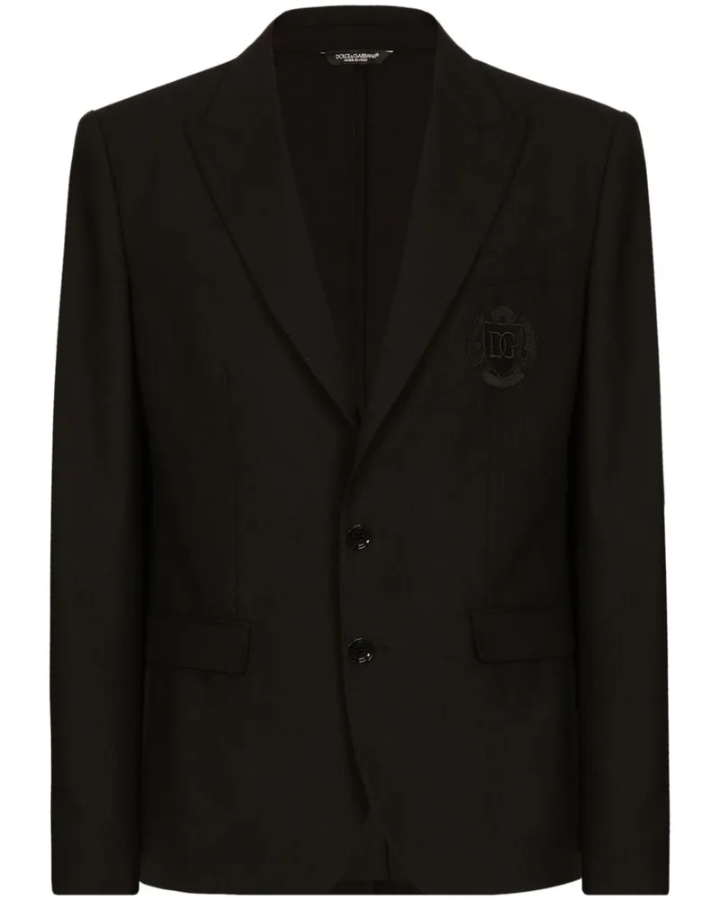 Dolce & Gabbana Jacke mit Logo-Stickerei - Schwarz Schwarz