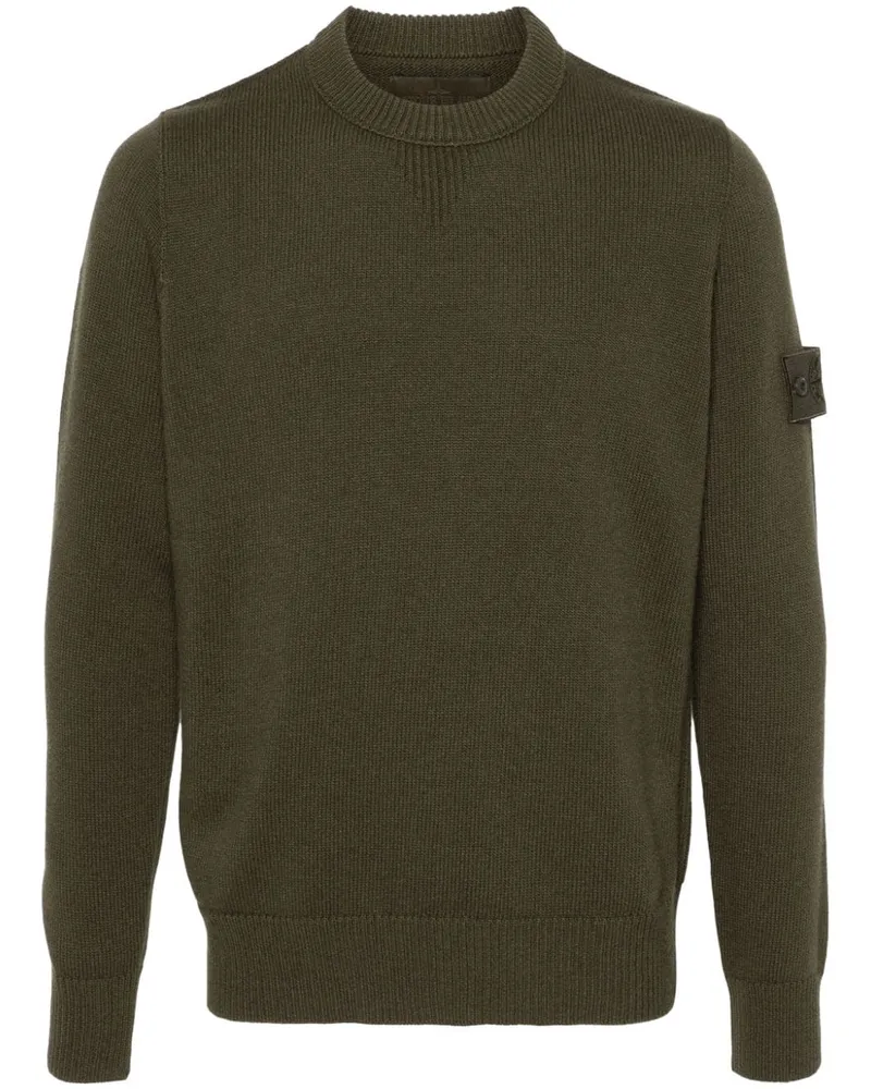 Stone Island Compass-badge wool jumper - Grün Grün
