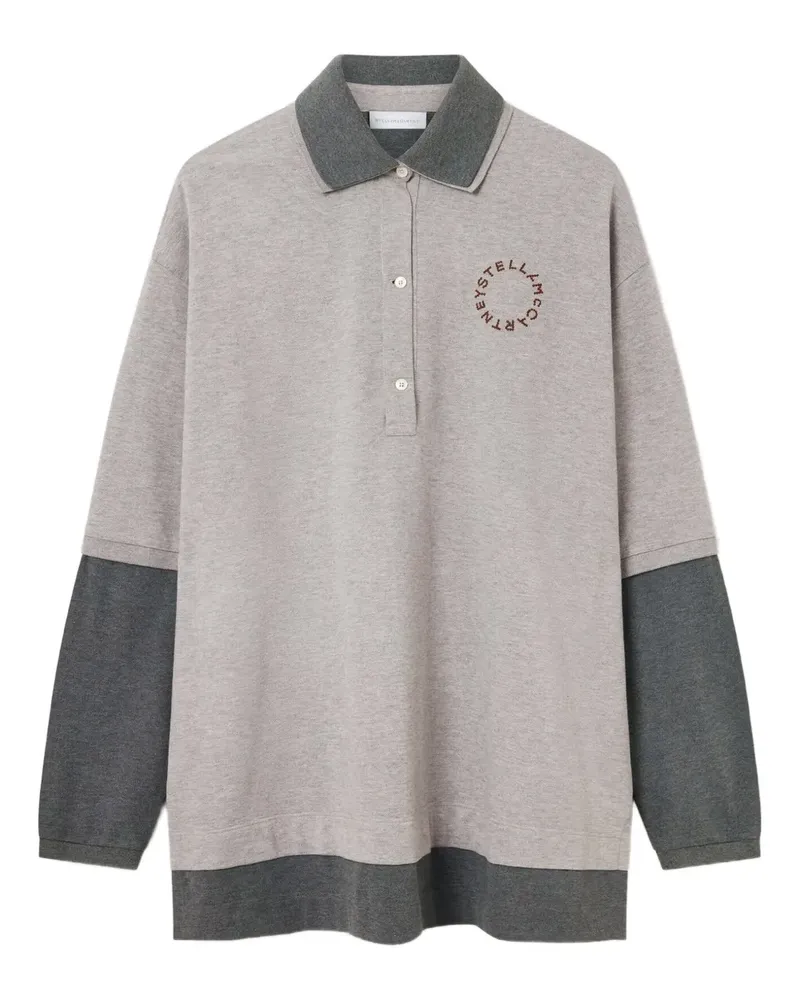 Stella McCartney long-sleeve polo top - Grau Grau