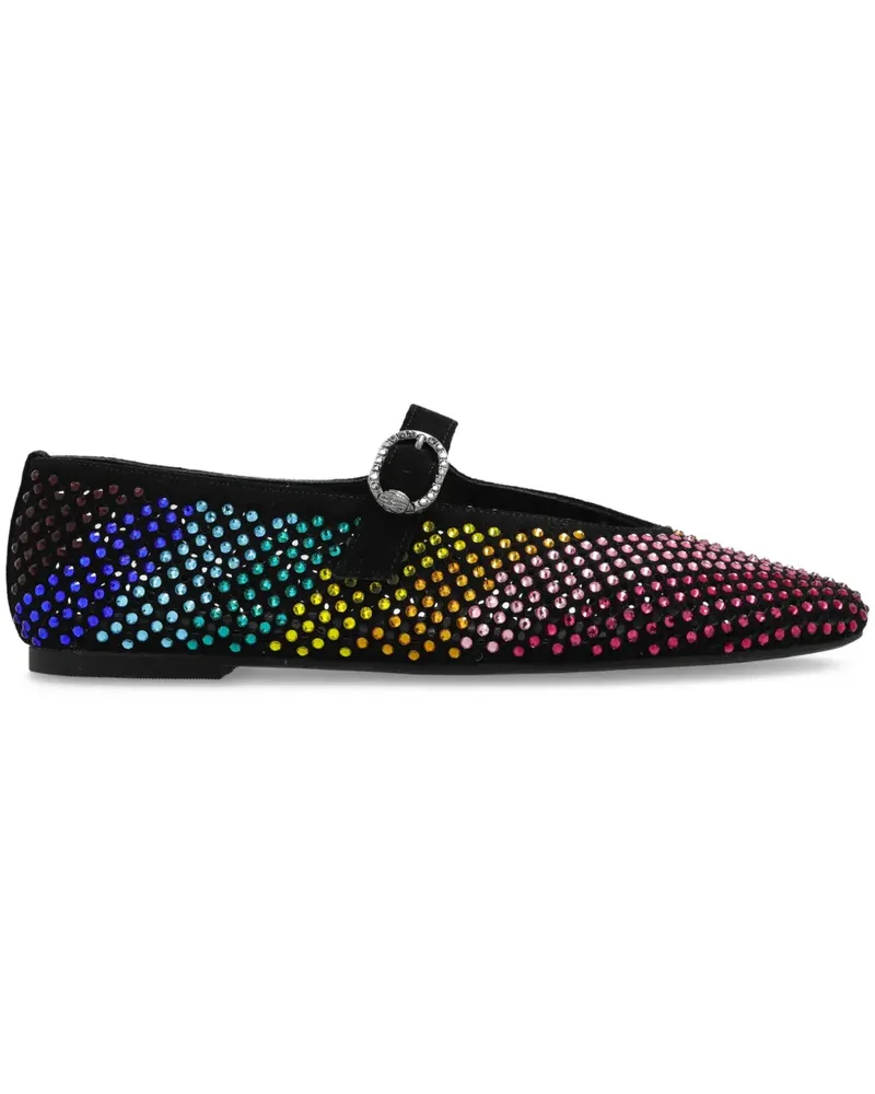 Kurt Geiger Mayfair Ballerinas mit Kristallen - Schwarz Schwarz