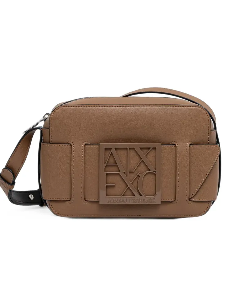 Armani Exchange logo-plaque cross body bag - Braun Braun