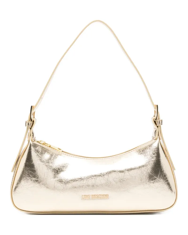 Moschino Schultertasche mit Logo - Gold Gold