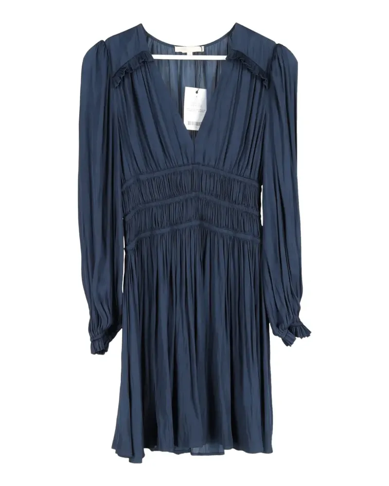 Maje Minikleid mit Rüschensaum - Blau Blau